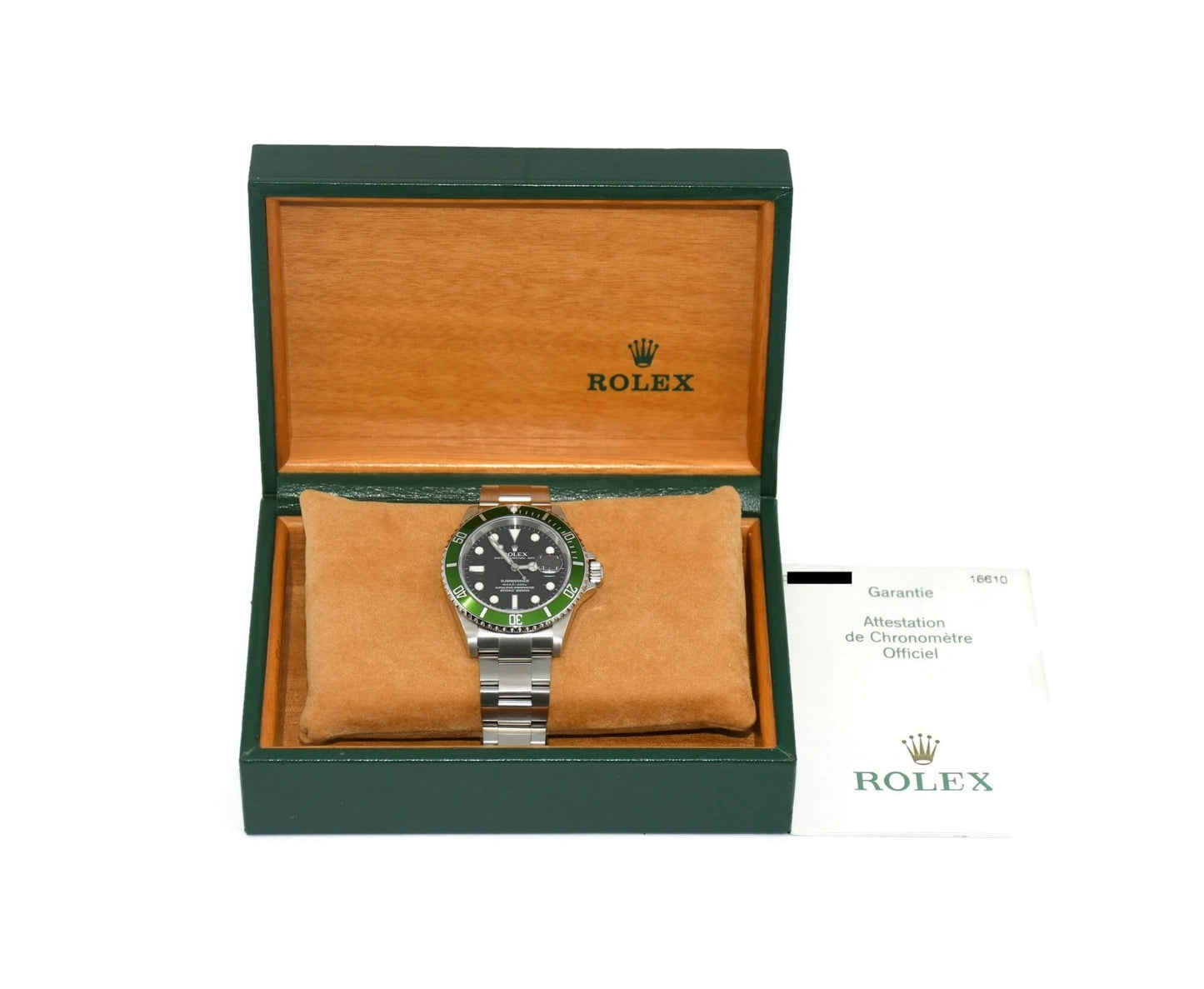 Rolex Submariner Kermit Stainless Steel Watch 16610LV