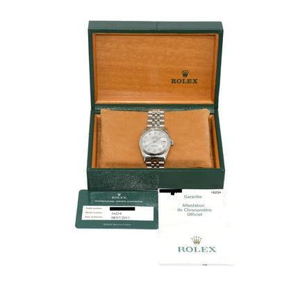 Rolex Datejust Diamond Stainless Steel Watch 16234
