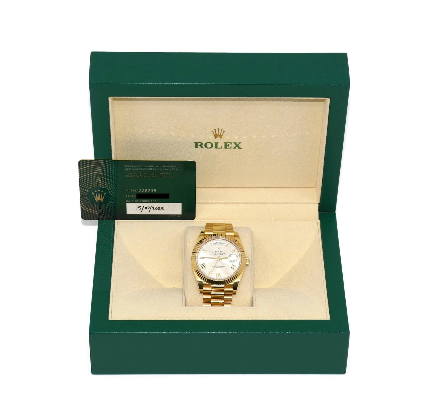 Rolex Day Date 40 18K Yellow Gold Watch 228238