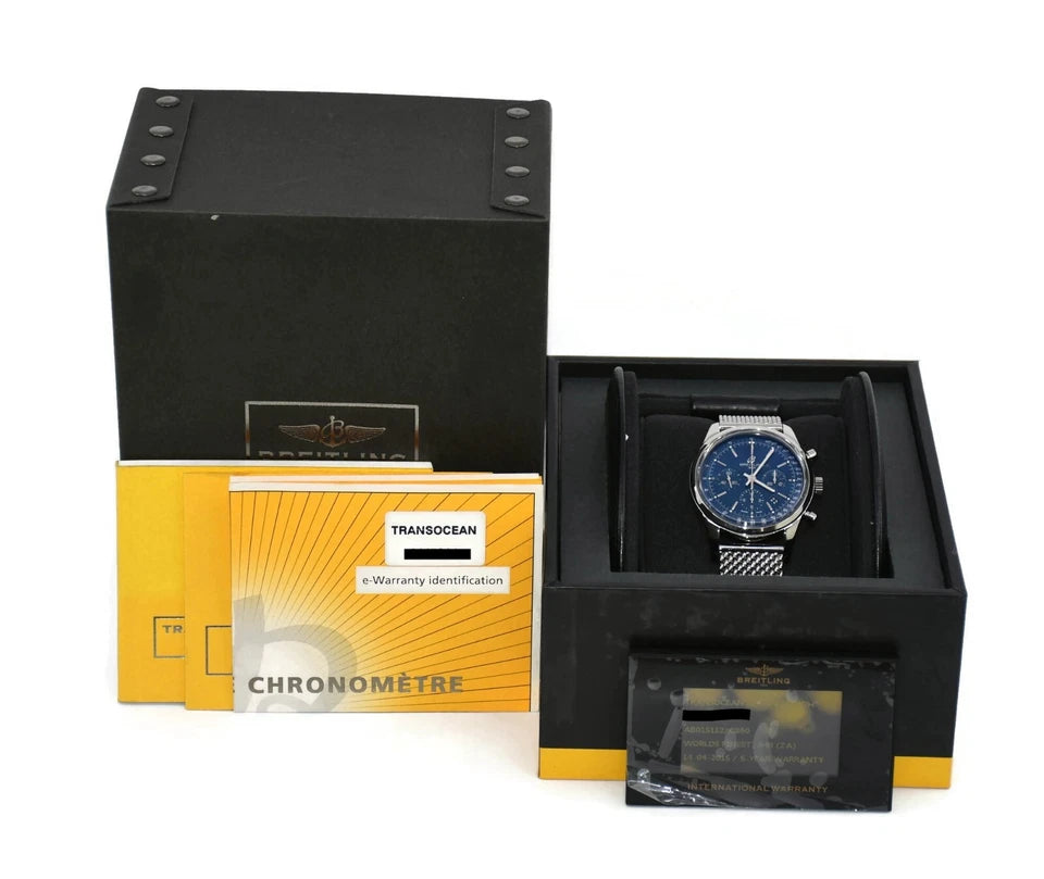 Breitling Transocean Chronograph Stainless Steel Watch AB0151