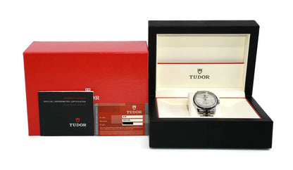 Tudor Glamour Day-Date Diamond Stainless Steel Watch 56010N