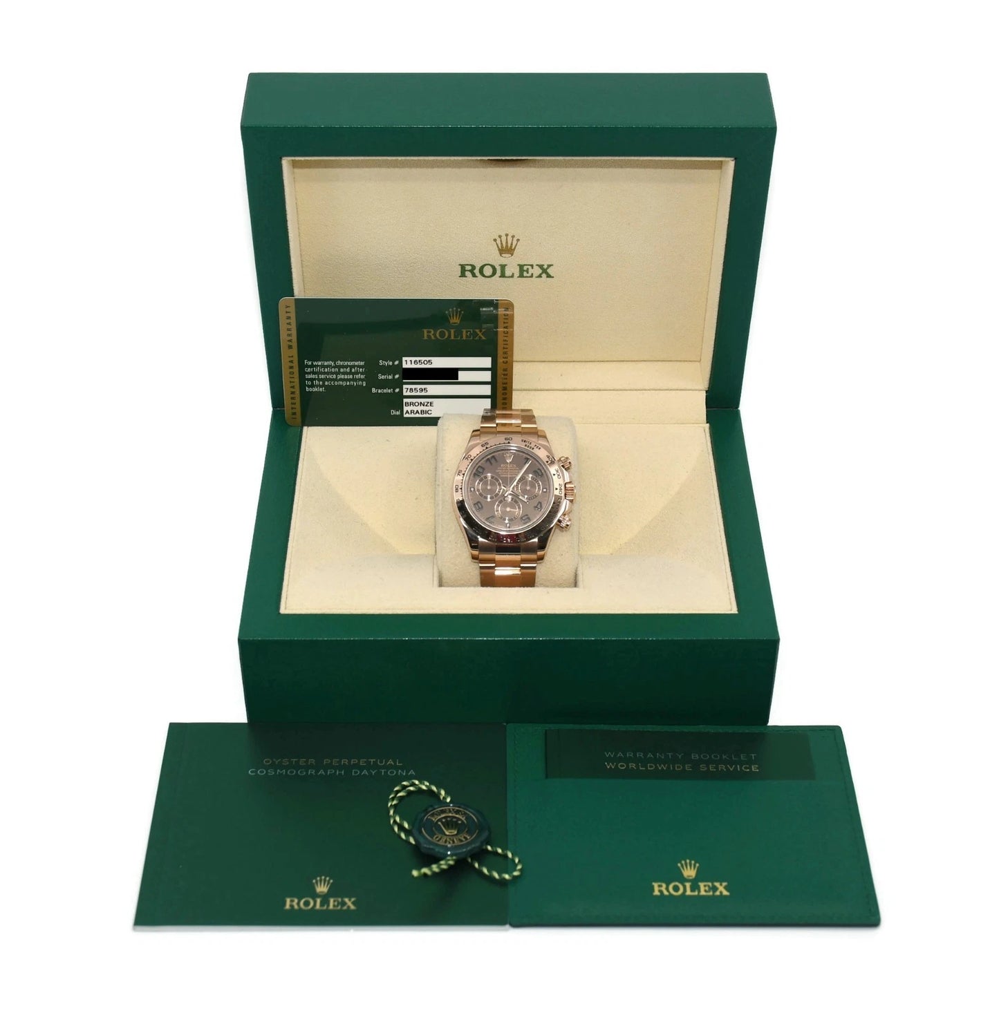 Rolex Daytona 18K Rose Gold Watch 116505