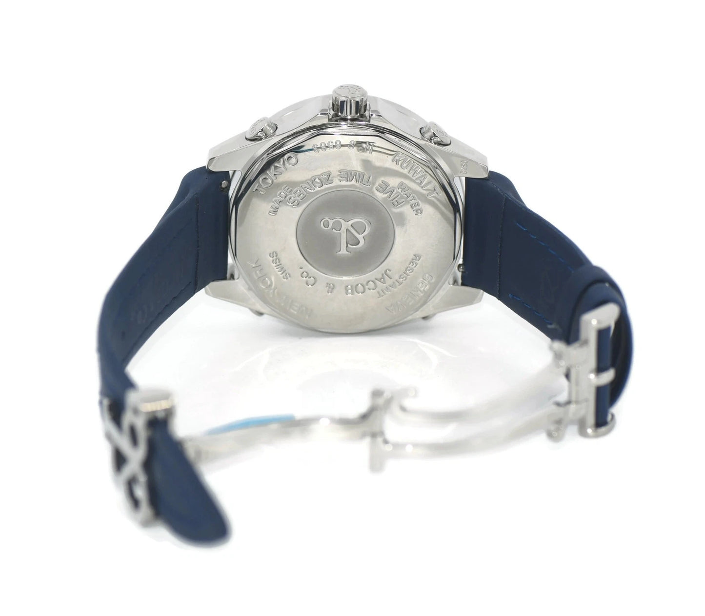 Jacob & Co Five Timezone Diamond Stainless Steel Watch JCM-58DA