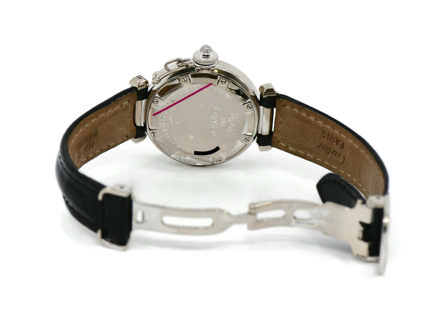 Cartier Pasha Diamond 18K White Gold Watch 2398