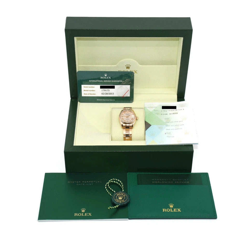 Rolex Datejust 18K Rose Gold Watch 179175