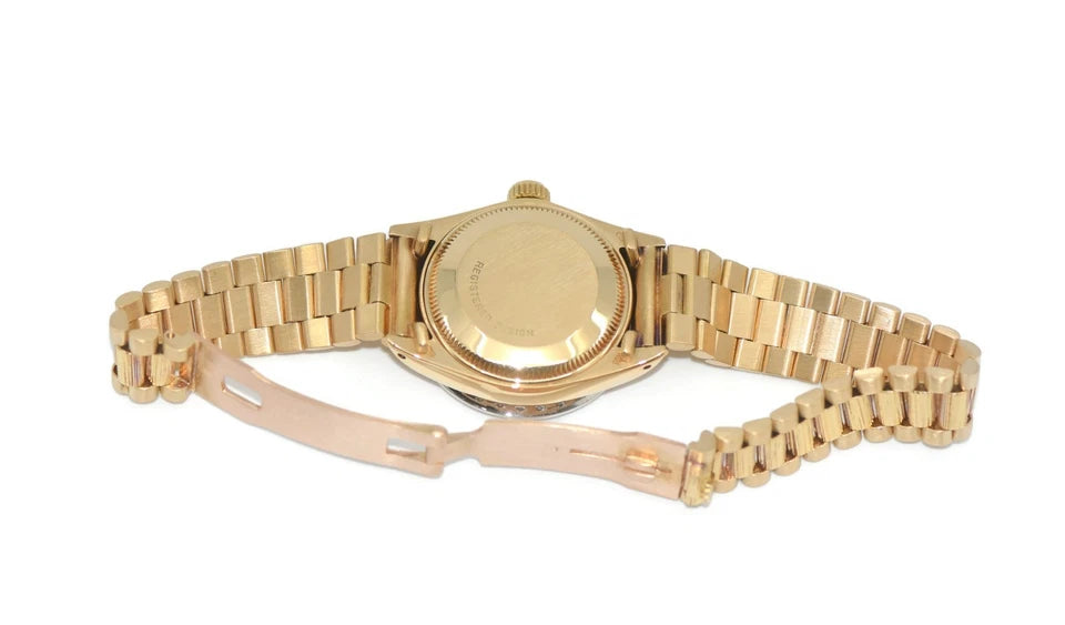 Rolex Datejust Bark Diamond 18K Yellow Gold Watch 6927