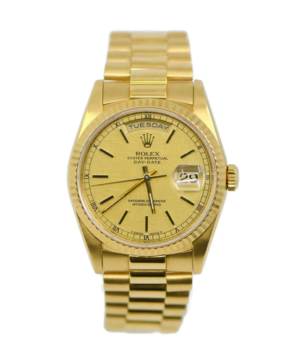 Rolex Day Date 18K Yellow Gold Watch 18238
