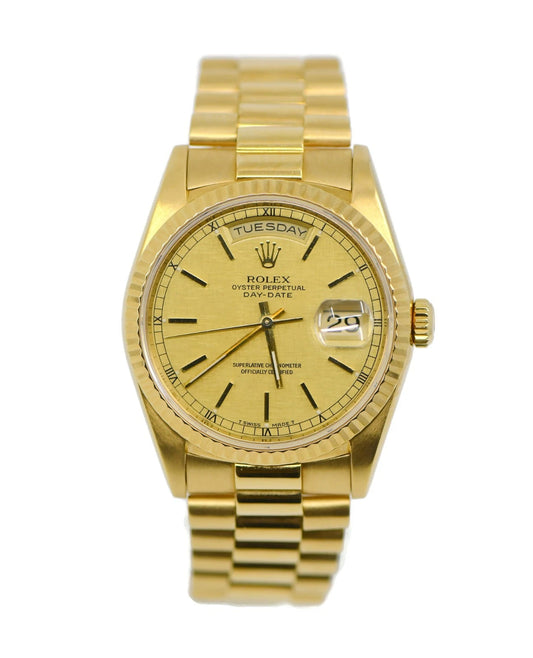 Rolex Day Date 18K Yellow Gold Watch 18238