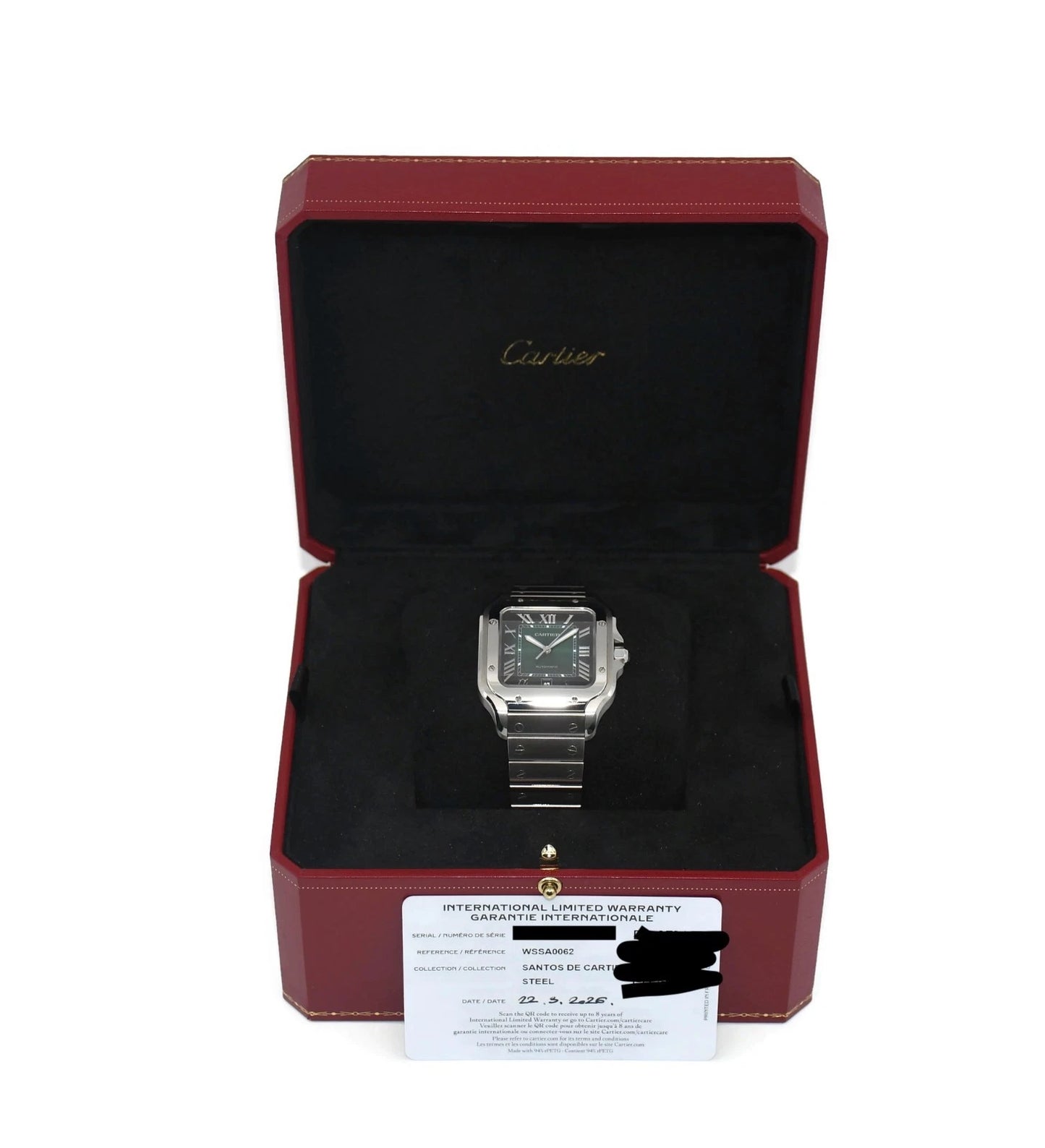Cartier Santos Large Stainless Steel Watch WSSA0062