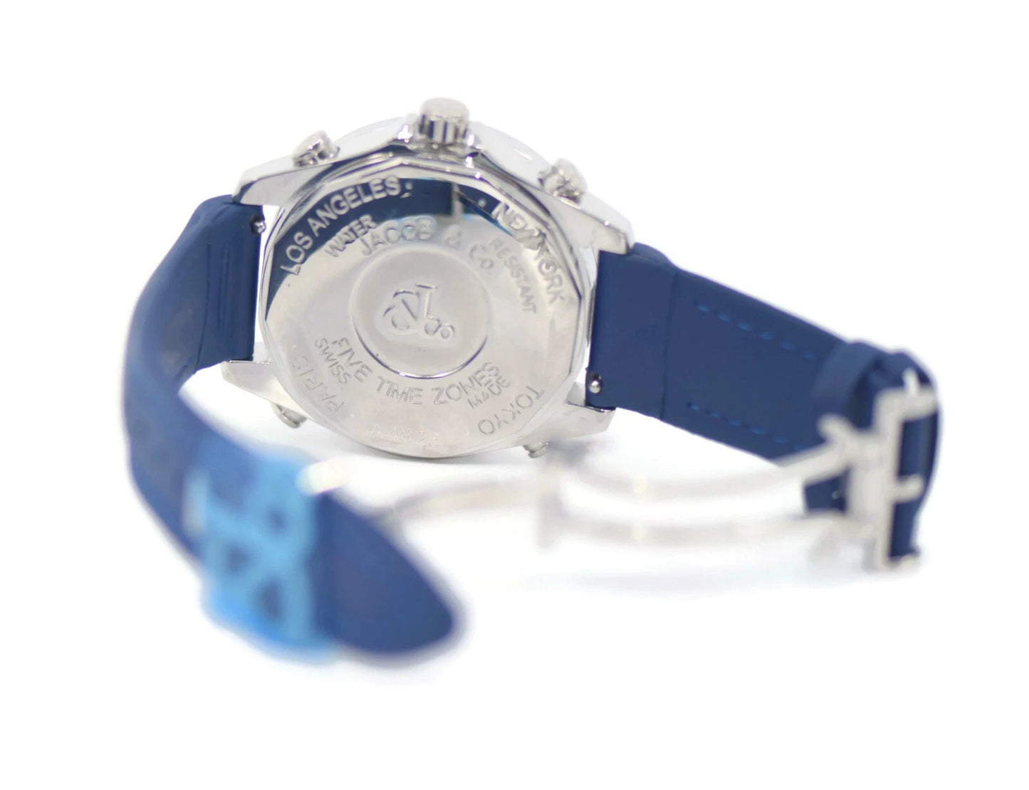 Jacob & Co 5 Time Zone Diamond Stainless Steel Watch JCM-118DA