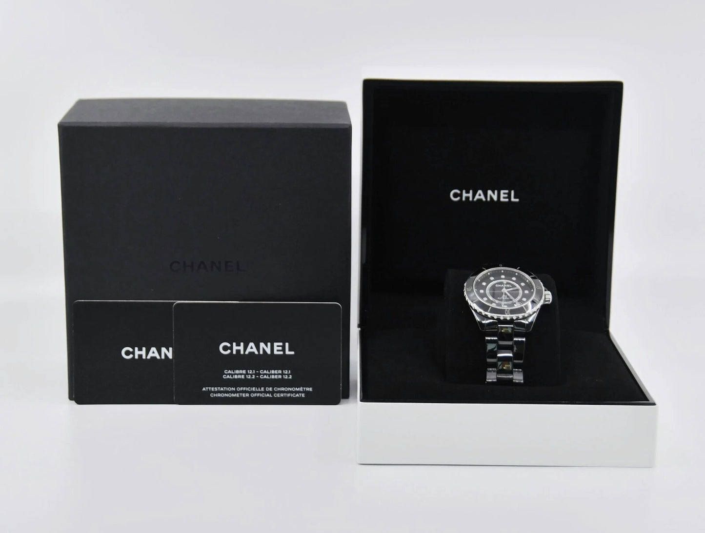 Chanel J12 Diamond Black Ceramic Watch H5702