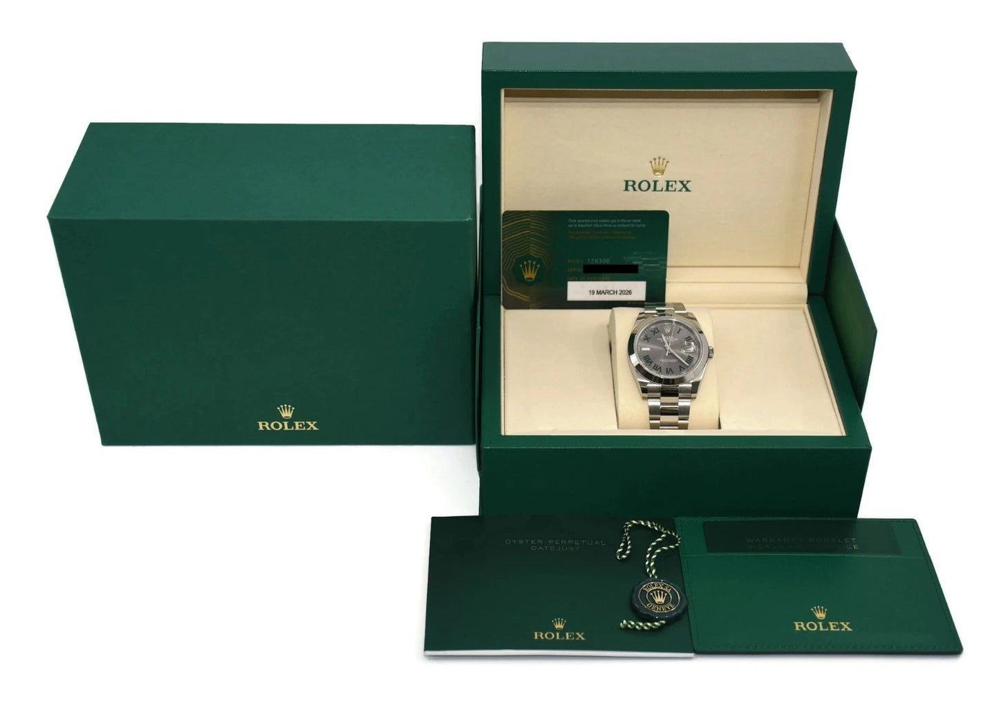 Rolex Datejust Wimbledon Stainless Steel Watch 126300