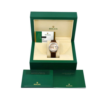 Rolex Datejust Diamond 18K Rose Gold Watch 116185BBR