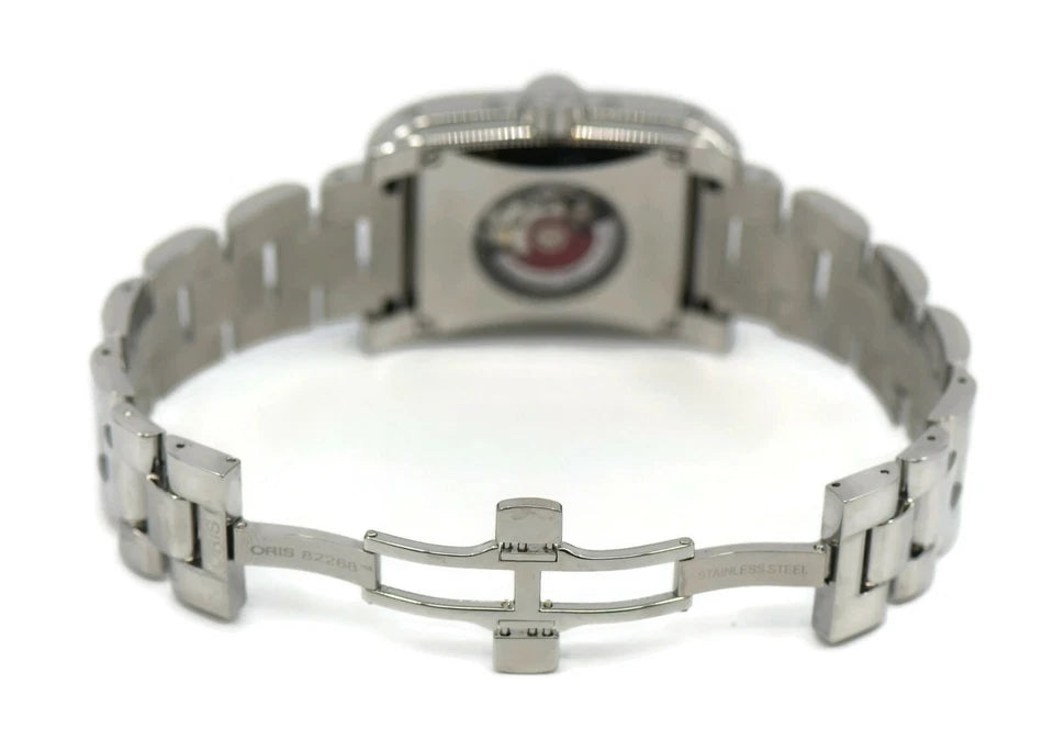 Oris Rectangular Moon Phase Stainless Steel Watch 7528