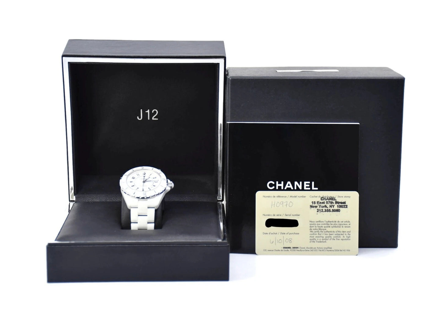 Chanel J12 White Ceramic Watch H0970