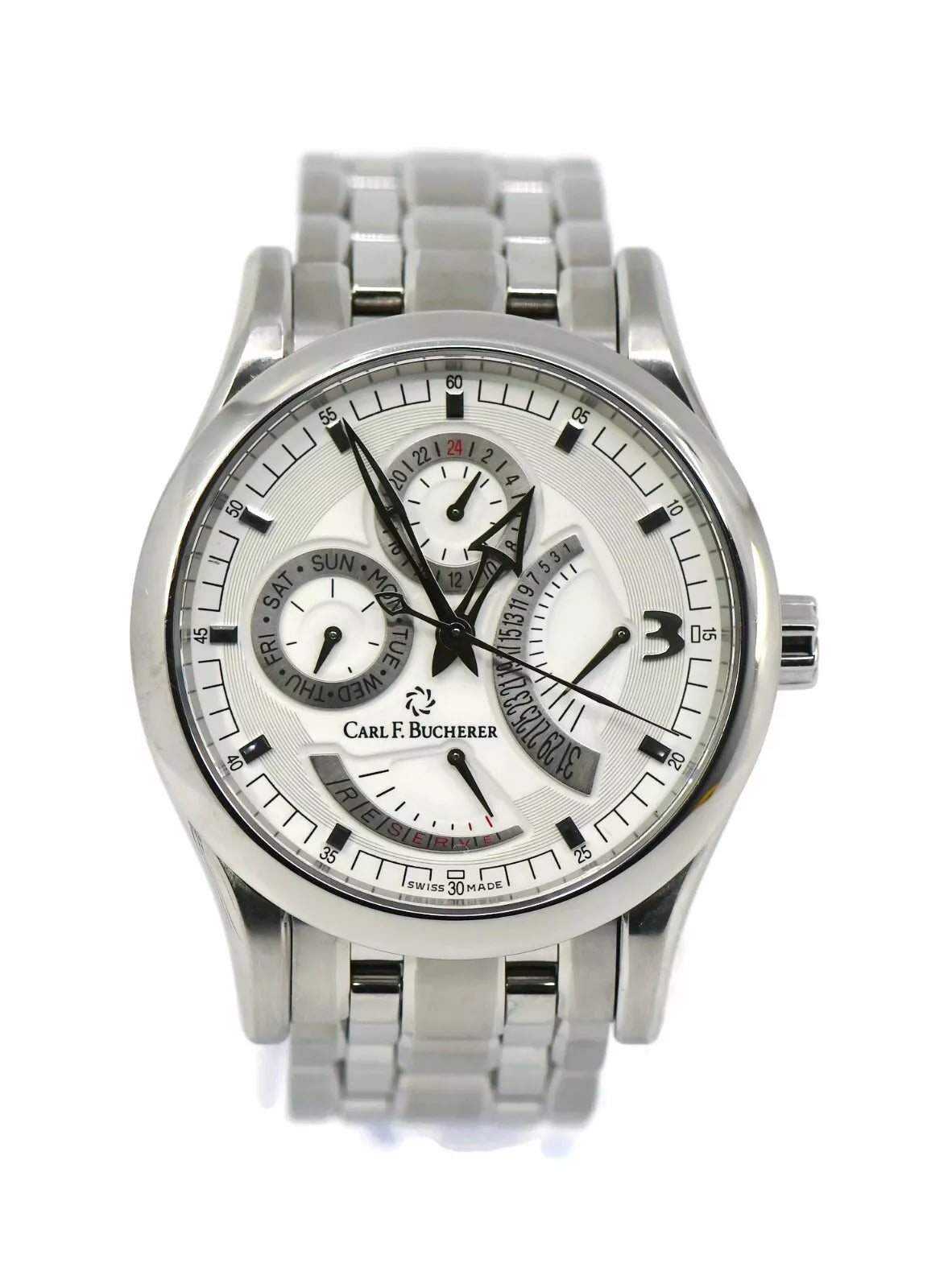 Carl F. Bucherer Manero Retrograde Stainless Steel Watch 10901.08