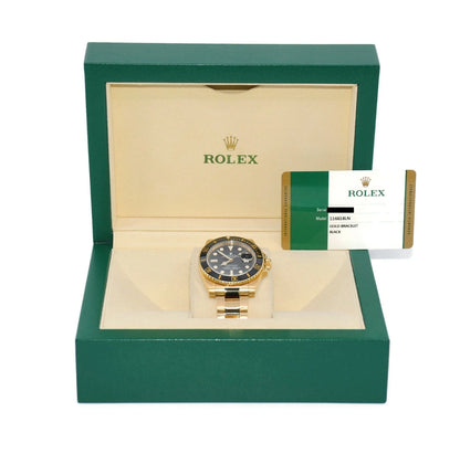 Rolex Submariner 18K Yellow Gold Watch 116618LN