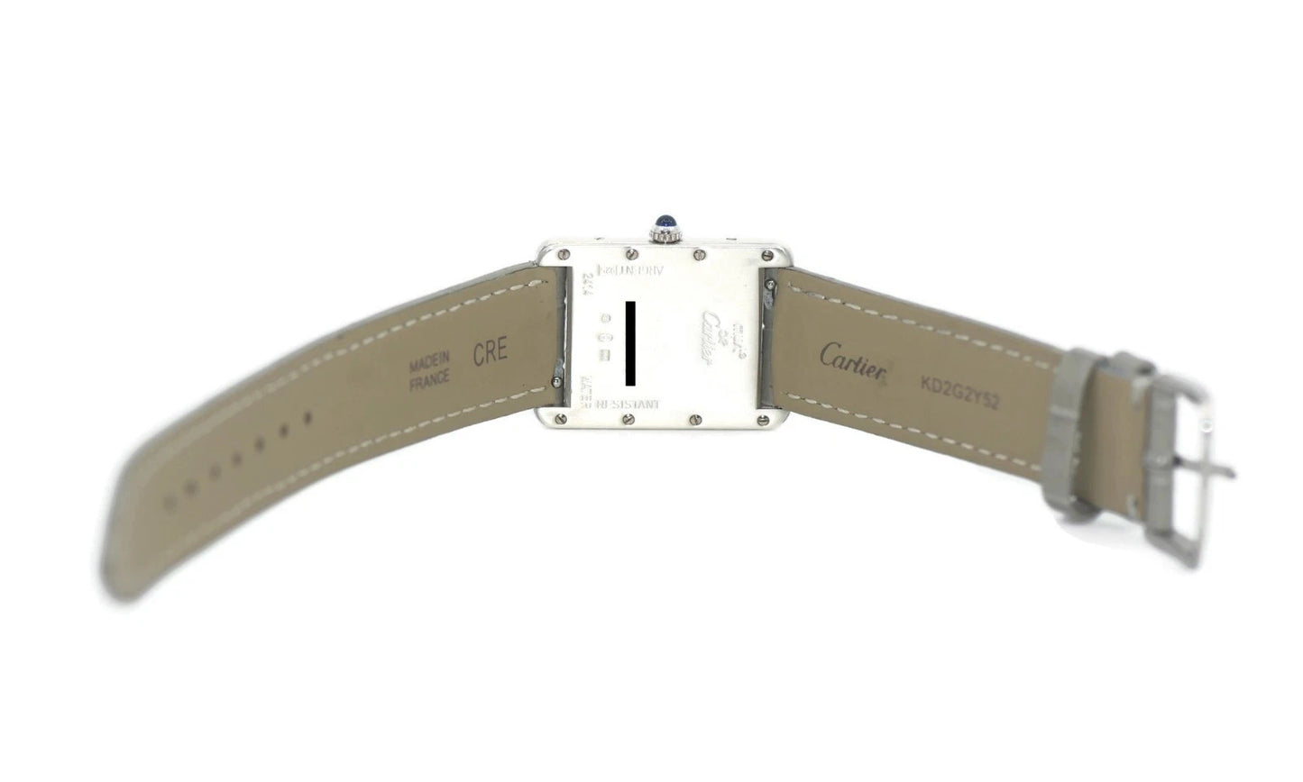 Cartier Tank Vermeil Sterling Silver Watch 2414