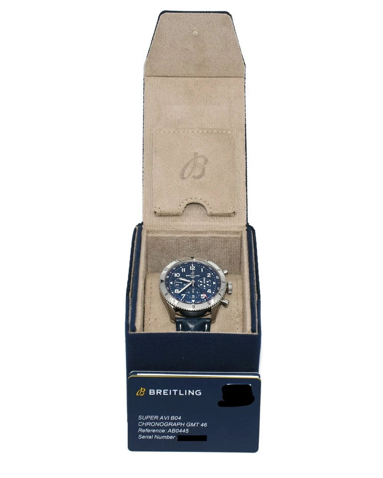 Breitling Super Avi Chronograph Stainless Steel Watch AB0445