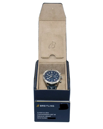 Breitling Super Avi Chronograph Stainless Steel Watch AB0445