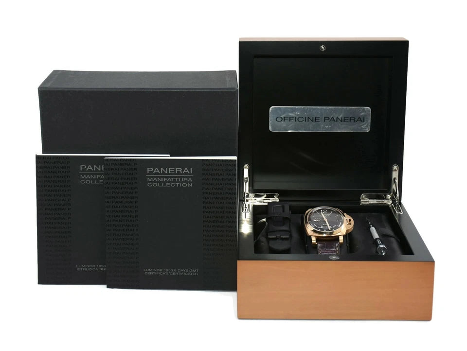 Panerai Luminor GMT 18K Rose Gold Watch PAM00289