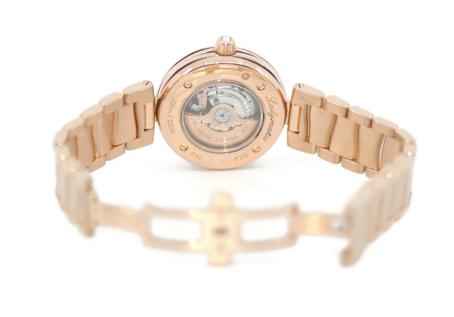 Omega Ladymatic Diamond 18K Rose Gold Watch 425.65.34.20.51.001