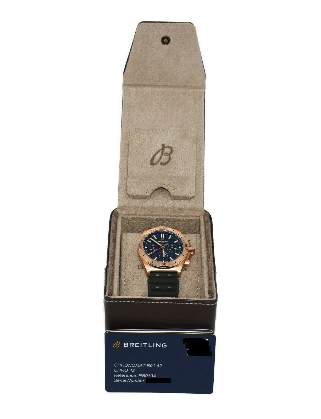 Breitling Chronomat B01 18K Rose Gold Watch RB0134