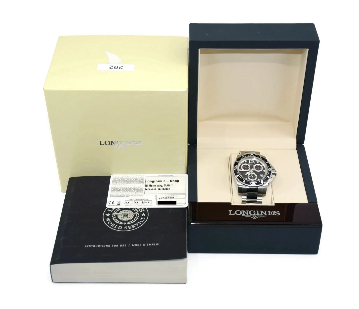 Longines Conqeust Chronograph Stainless Steel Watch L37434566