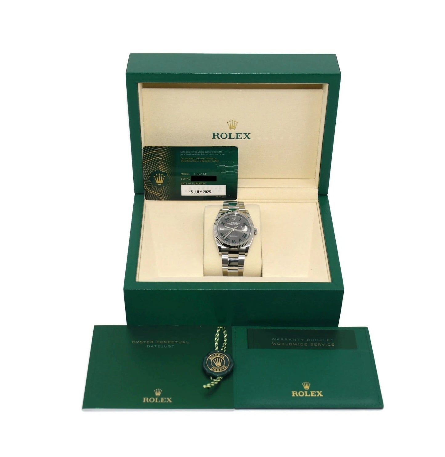 Rolex Datejust 36 Wimbledon Stainless Steel Watch 126234