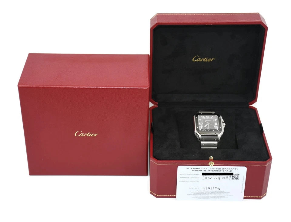 Cartier Santos Large Stainless Steel Watch WSSA0037
