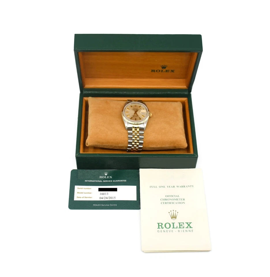 Rolex Datejust 18K/Stainless Steel Watch 16013