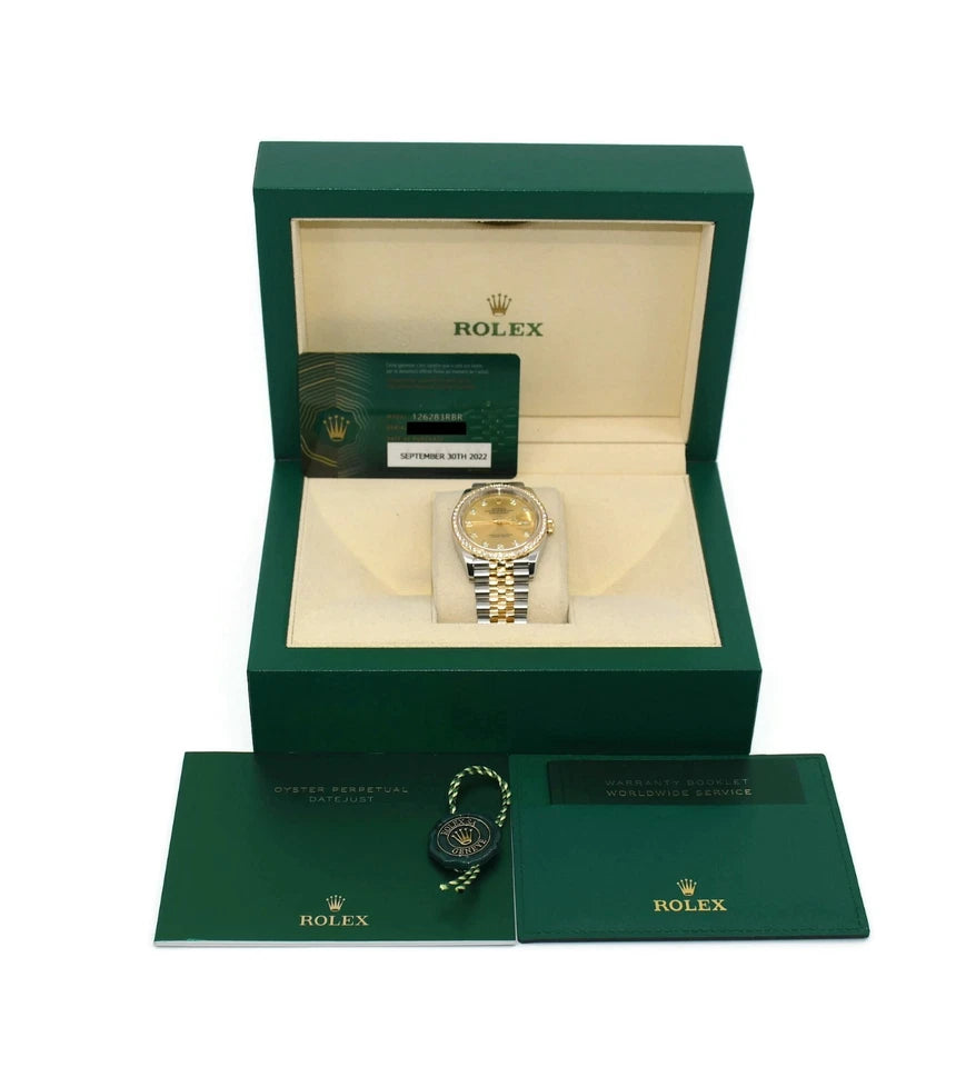 Rolex Datejust Diamond 18K/Stainless Steel Watch 126283RBR