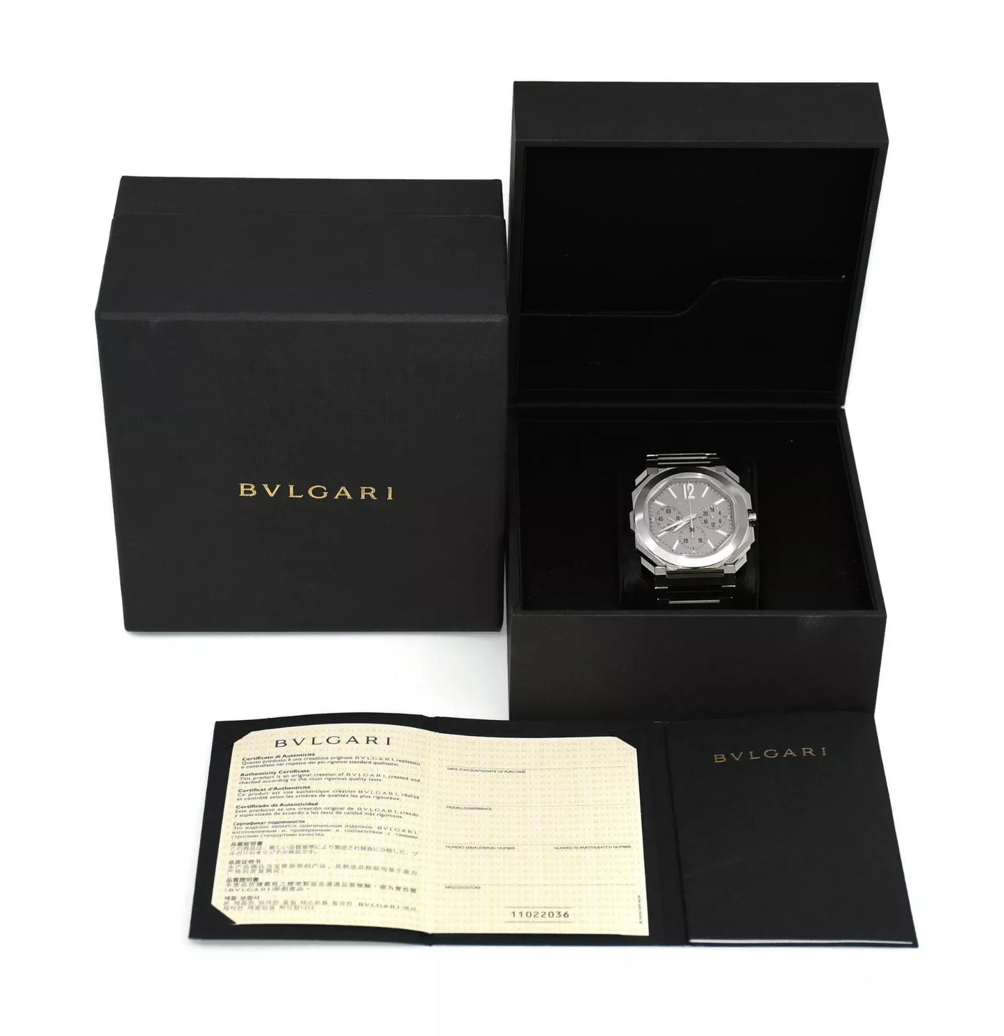 Bulgari Octo Finissimo Chronograph GMT Stainless Steel Watch 103661