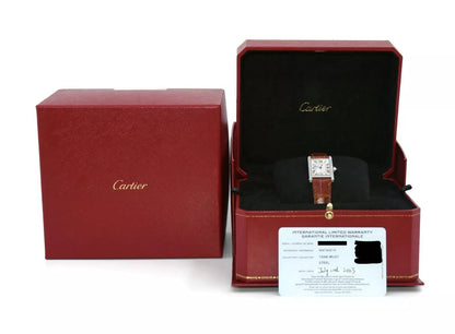 Cartier Tank Diamond Stainless Steel Watch W4TA0016