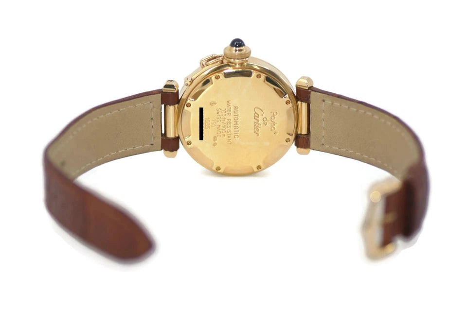 Cartier Pasha 18K Yellow Gold Watch 1035