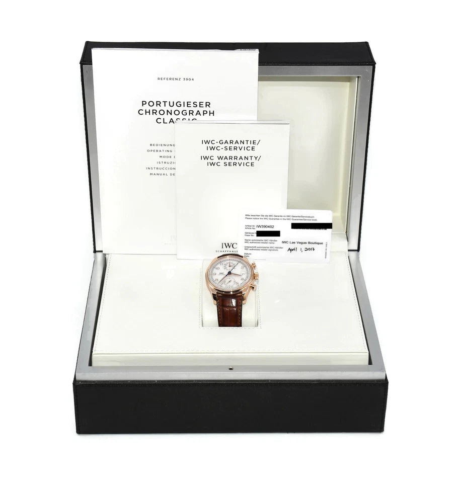 IWC Portuguese Chronograph 18K Rose Gold Watch IW390402