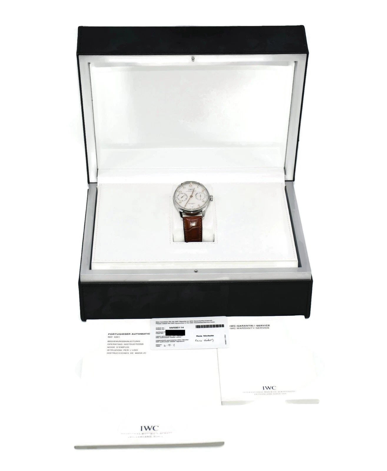 IWC Portuguese 7 Day Stainless Steel Watch IW500114