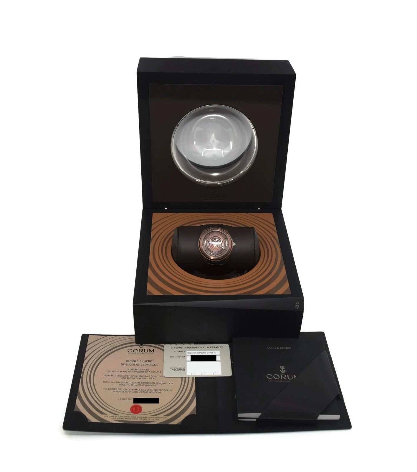 Corum Bubble Limited Edition Brown Stainless Steel Watch 082.311.98