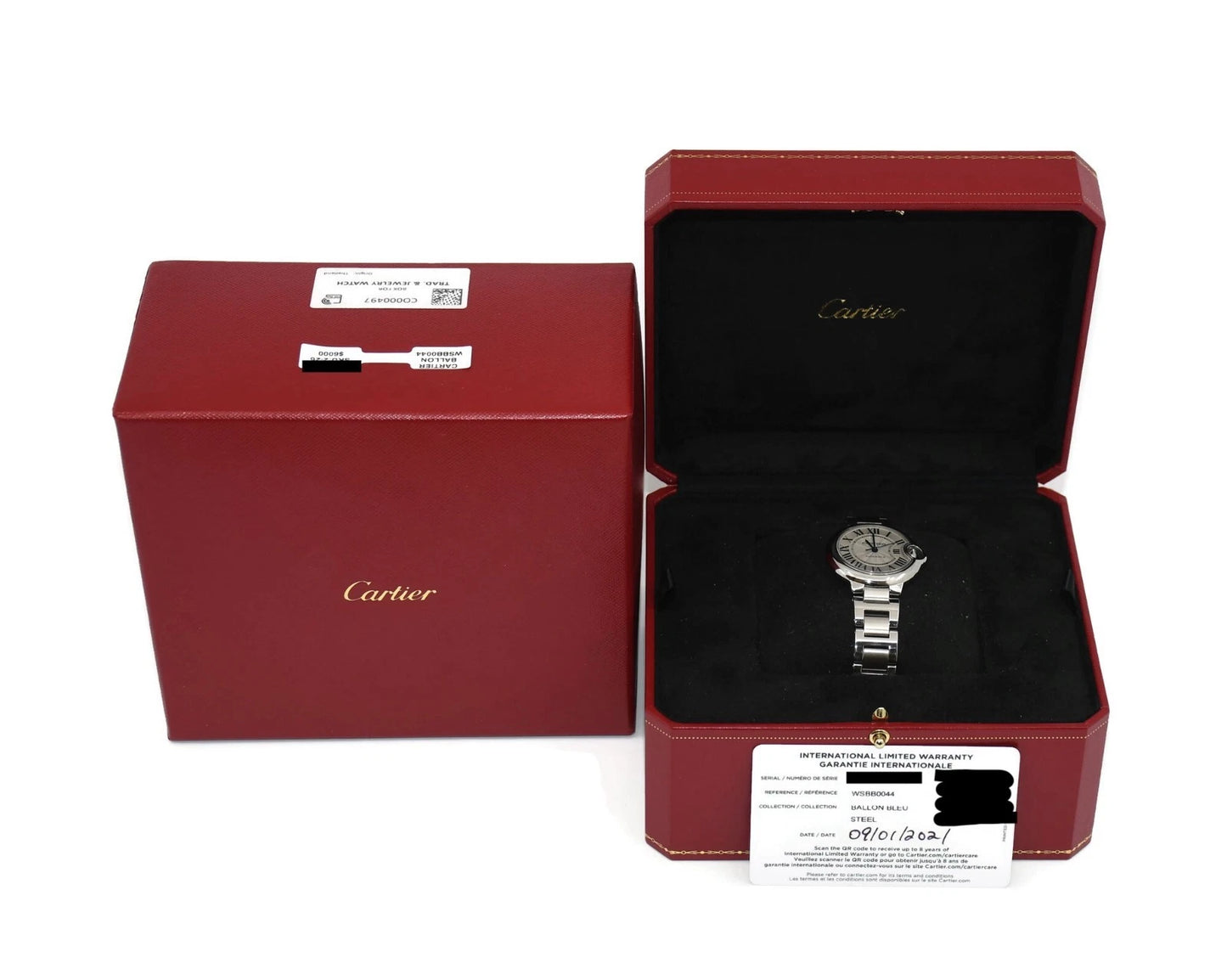 Cartier Ballon Bleu Stainless Steel Watch WSBB0044