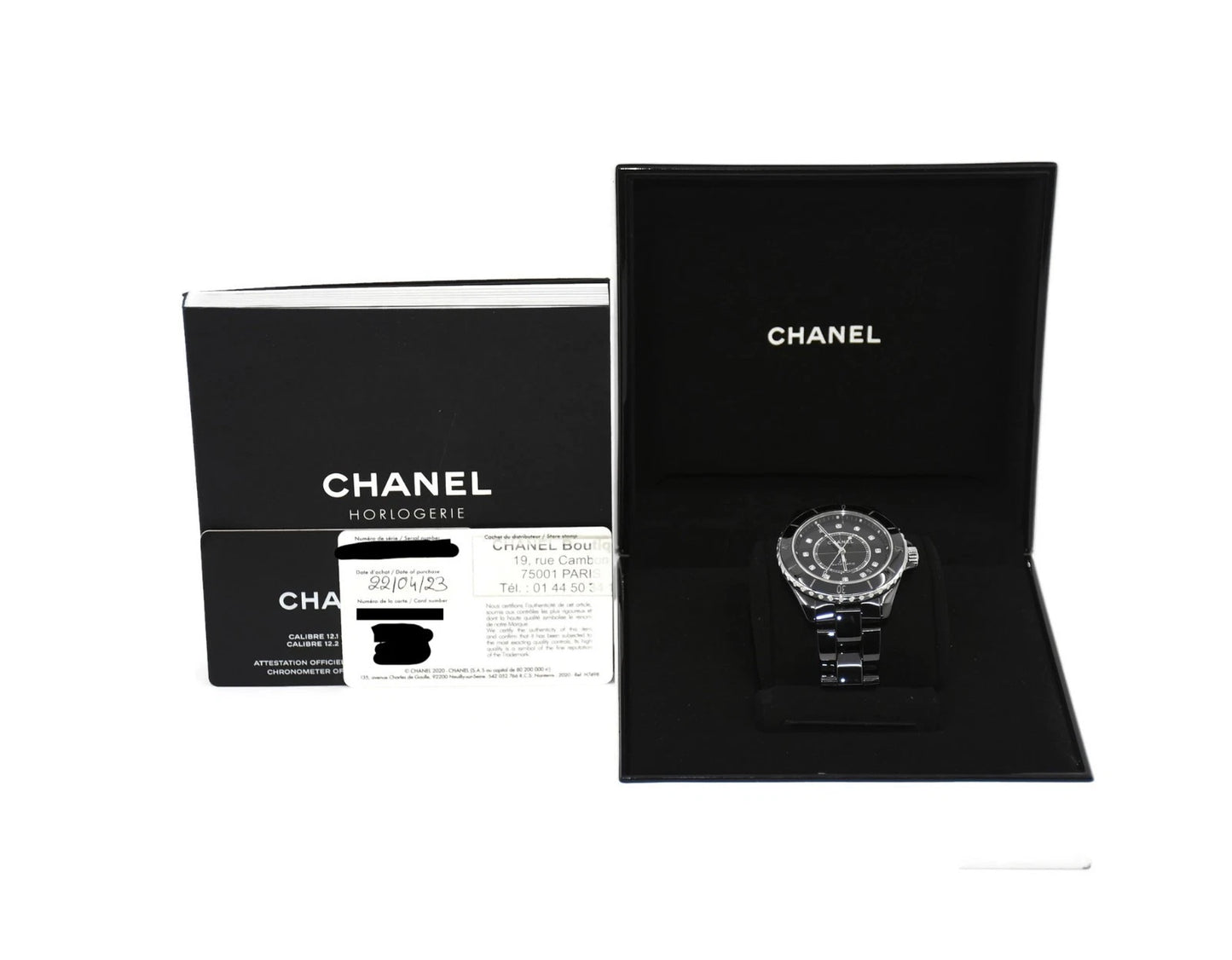Chanel J12 Diamond Black Ceramic Watch H5702