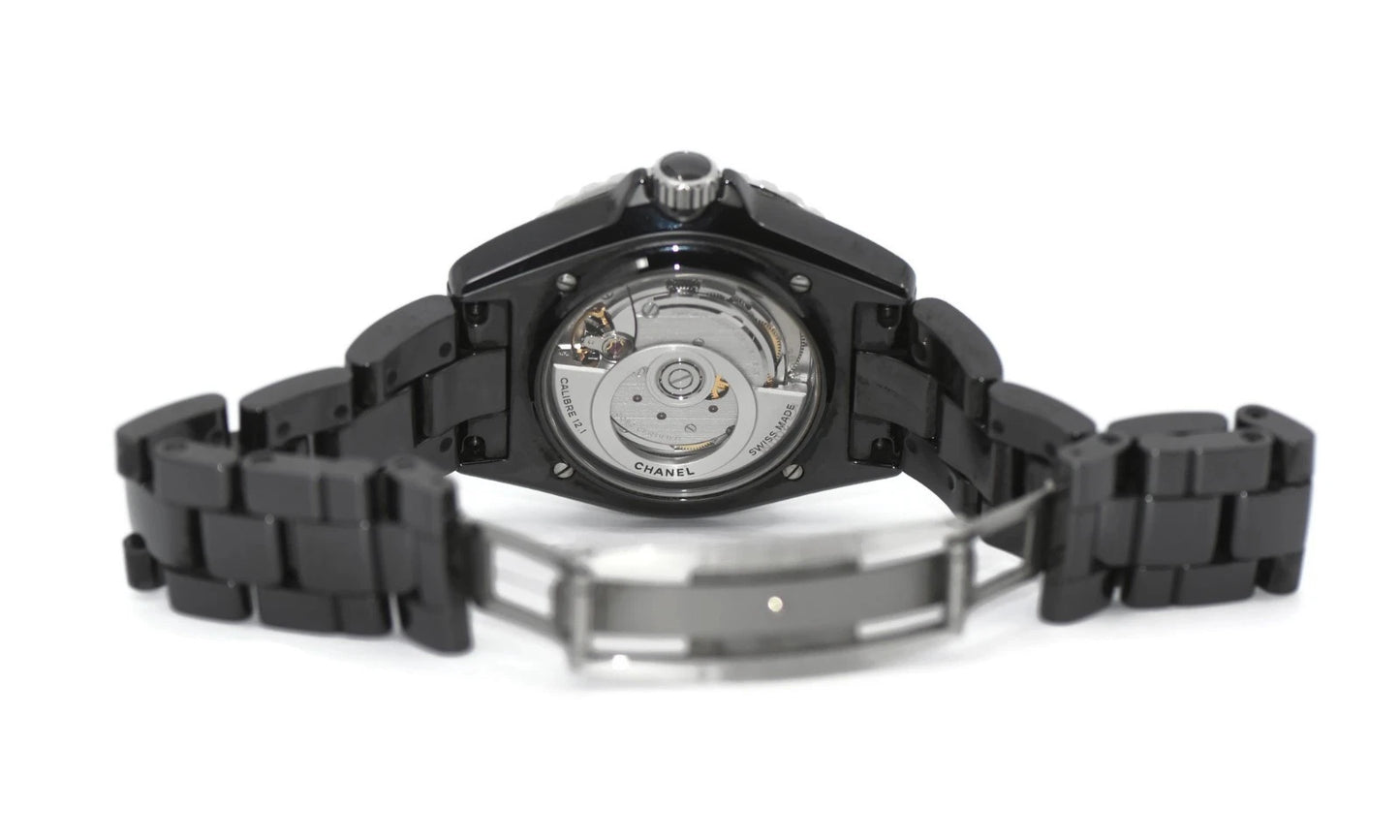 Chanel J12 Diamond Black Ceramic Watch H5702