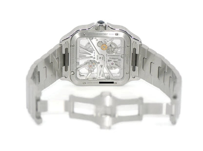 Cartier Santos Skeleton Stainless Steel Watch WHSA0026
