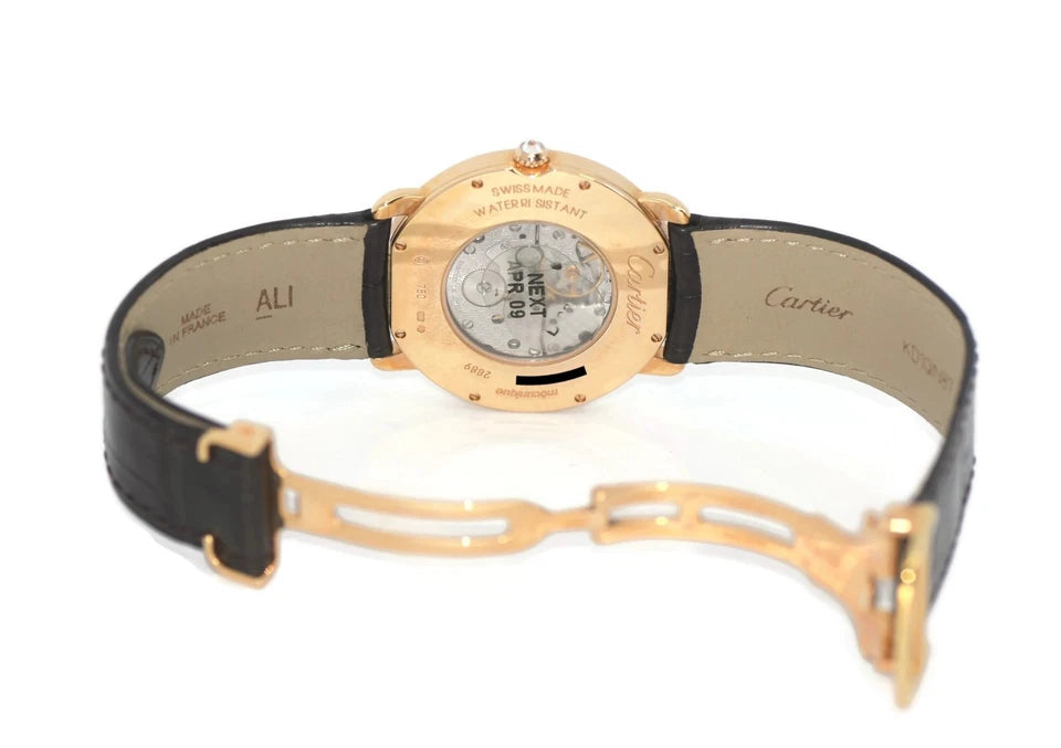 Cartier Ronde Louis Diamond 18K Rose Gold Watch WR000651