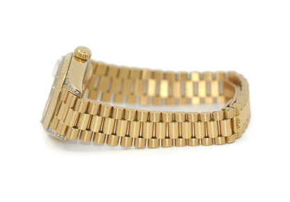Rolex Datejust Mirror Dial Diamond 18K Yellow Gold Watch 69238