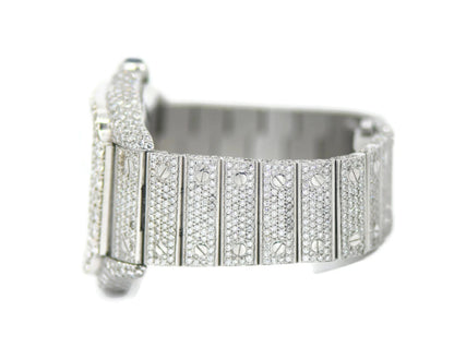Cartier Santos Large Diamond Stainless Steel Watch WSSA0030
