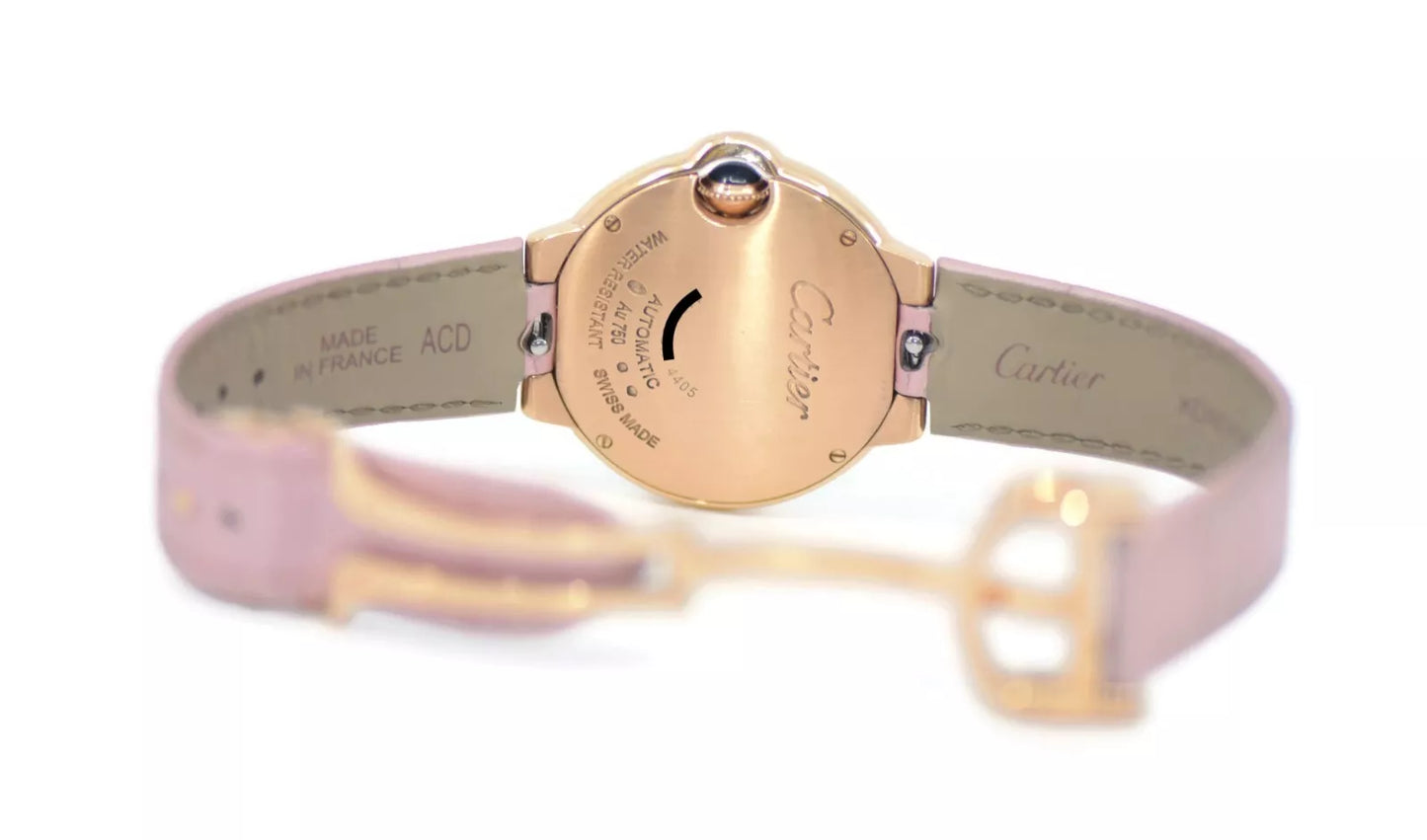 Cartier Ballon Bleu Diamond 18K Rose Gold Watch WJBB0051