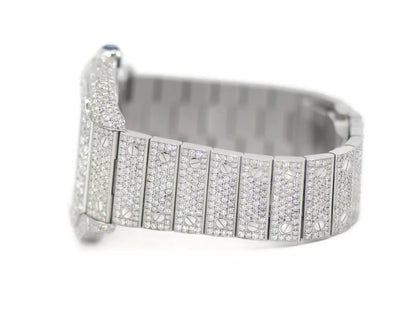 Cartier Santos Large Diamond Stainless Steel Watch WSSA0018