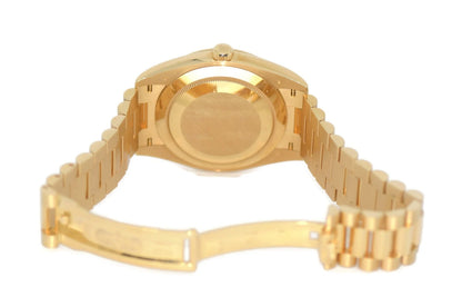 Rolex Day Date Baguette Diamond 18K Yellow Gold Watch 228238