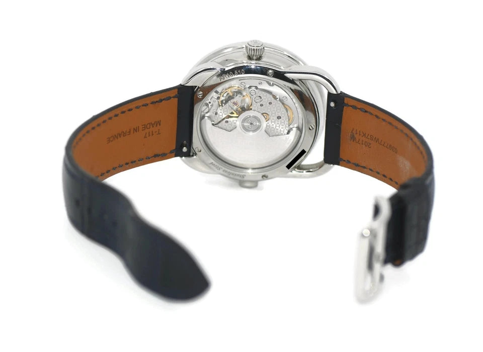 Hermes Arceau Le Temps Voyager Stainless Steel Watch AR10.510