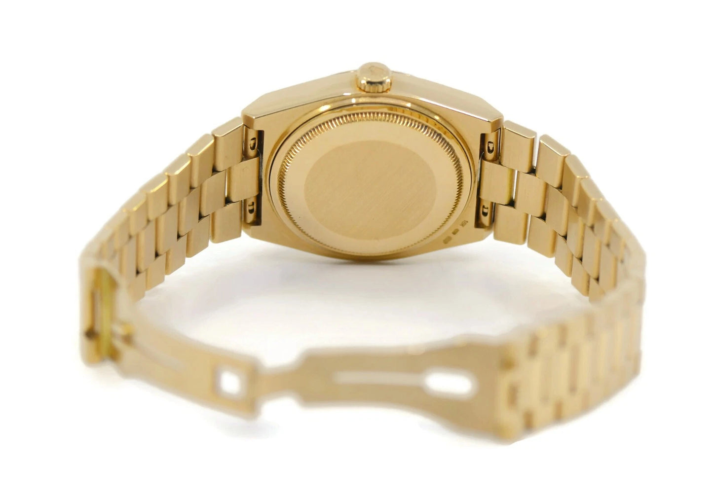 Rolex Day Date Oysterquartz Wood 18K Yellow Gold Watch 19018